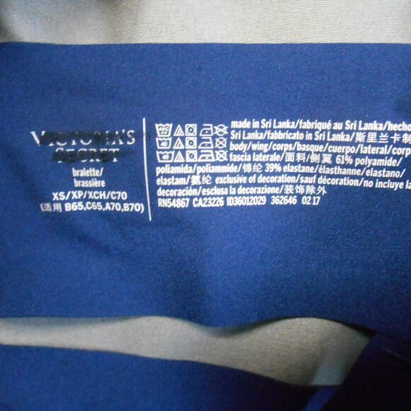 Victoria’s Secret Bra XS Blue Bralette NWOT - Picture 3 of 3